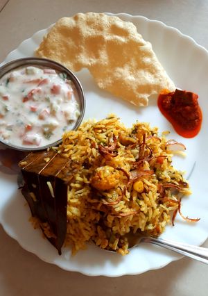 A picture of Veg biryani.