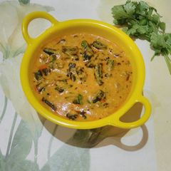 Dahi bhindi A picture of Dahi bhindi.