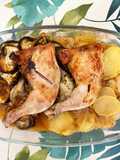Pollo al horno con verduras en bolsa de asar