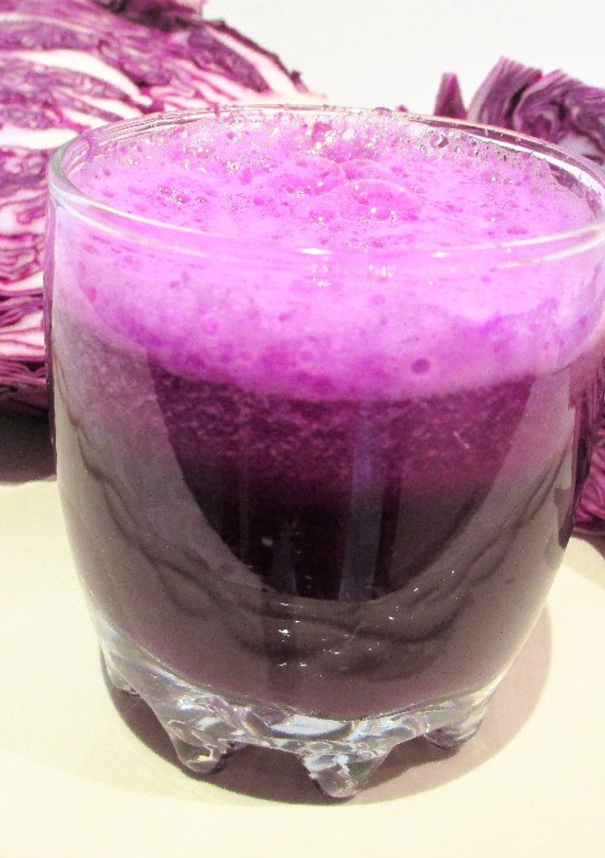 Una foto de Licuado de col lombarda