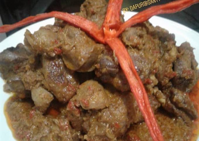 Resep Rendang ati ampela Anti Gagal