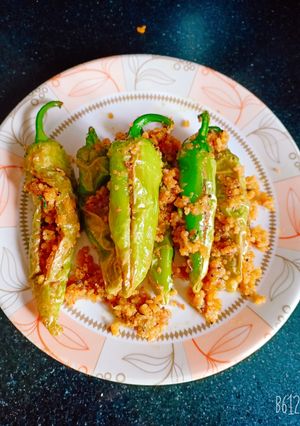 બેસનના ભરેલા મરચાં(besan bhrela marcha recipe in Gujarati) રેસીપી મુખ્ય ફોટો