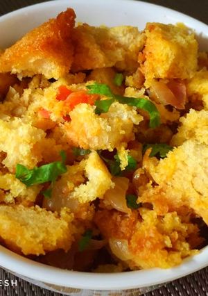 A picture of Bread Upma.