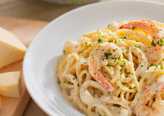 Resipi Seafood Carbonara Spaghetti Oleh Ajinomoto Blogs Cookpad