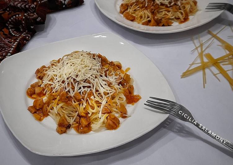 Resep Spaghetti Chicken Bolognesse Enak dan Antiribet