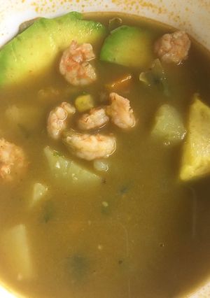 Una foto de Sopa de Camarones