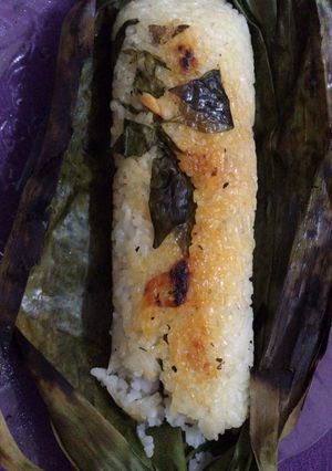 Foto resep Nasi liwet bakar isi ayam suwir pedas