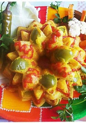 عکسی از دستور کیک سوسیس