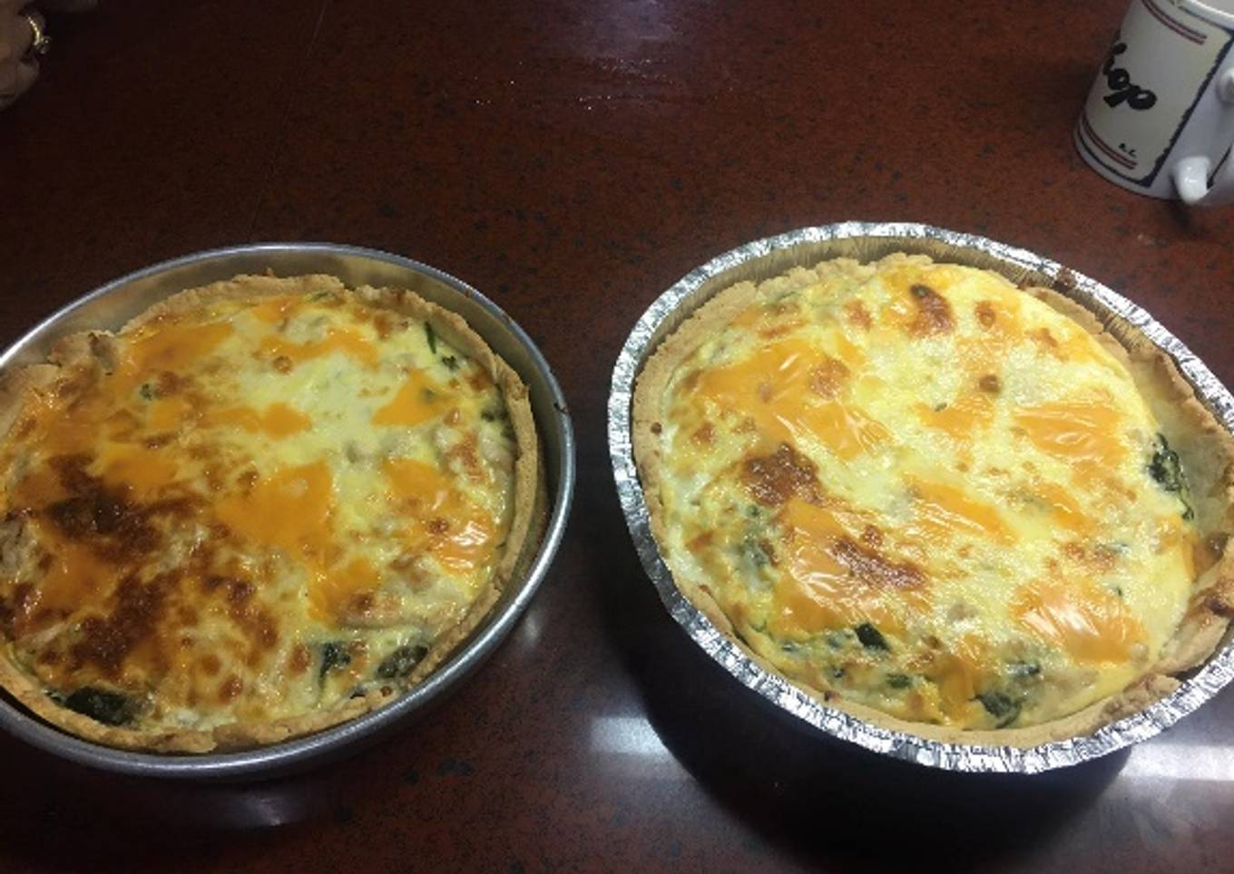 Chicken and Spinach quiche