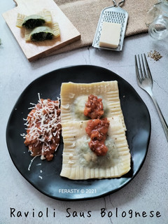 Foto resep Ravioli Saus Bolognese