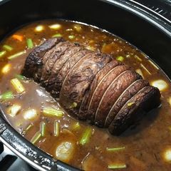 A picture of Pot roast beef brisket.