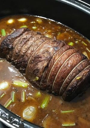 A picture of Pot roast beef brisket.