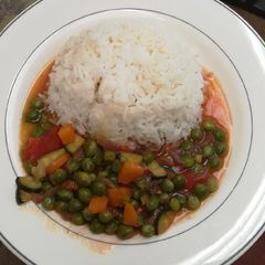 A picture of Rice and peas.