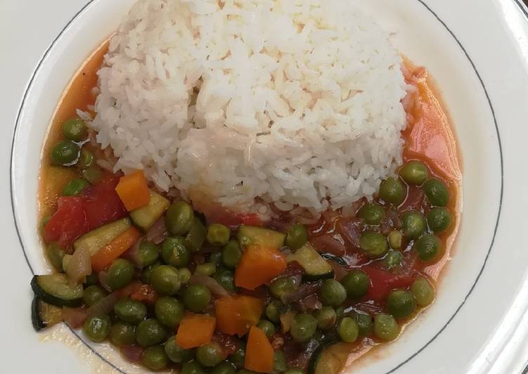 Simple Way to Make Quick Rice and peas