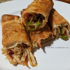 A picture of Peri peri flavour chicken veg rolls.