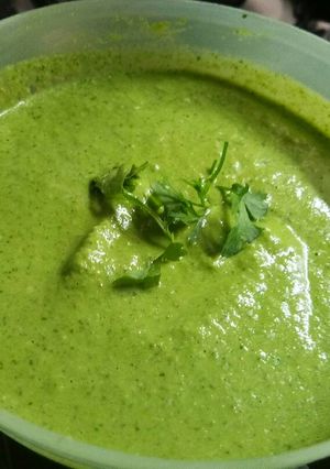 A picture of Peanut coriander dip.