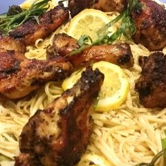 BIANCO MEATS- Tuscan Roasted Chicken over Cacio Pepe Linguine,, A picture of BIANCO MEATS- Tuscan Roasted Chicken over Cacio Pepe Linguine,,.