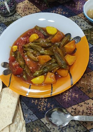عکسی از دستور خوراک بامیه