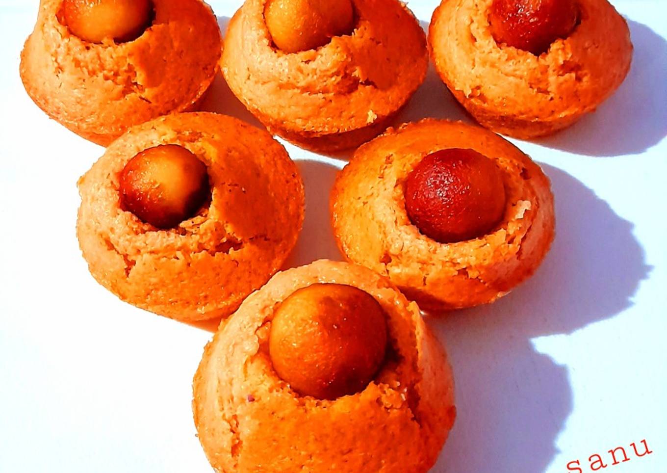Gulab Jamun Eggless Carrot Muffins