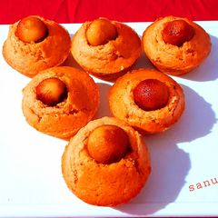 A picture of Gulab Jamun Eggless Carrot Muffins.