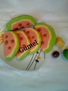 Watermelon cookies ainihin hoton girkin