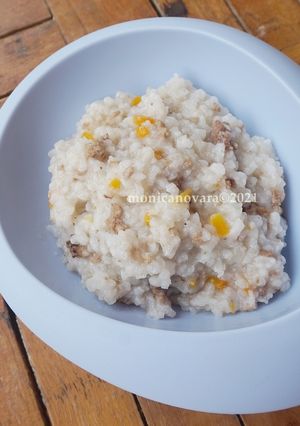 Foto resep Nasi Tim Daging Sapi (MPASI 8m+)