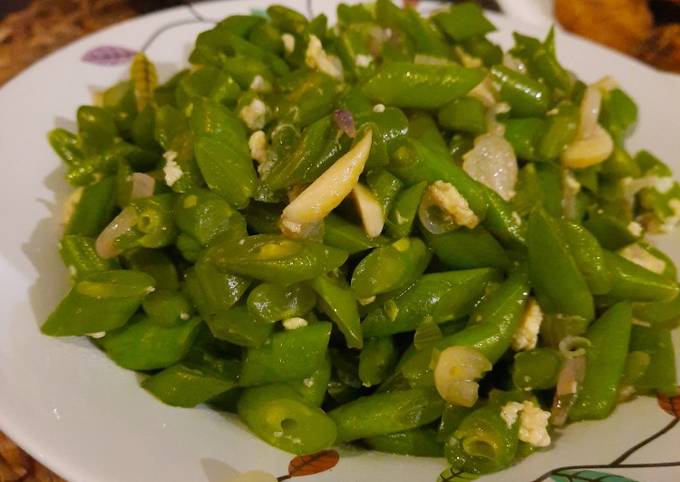 Cara Gampang Menyiapkan Tumis Buncis Putih Telur, Enak Banget