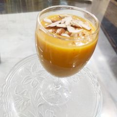 Tropical papaya banana smoothie A picture of Tropical papaya banana smoothie.