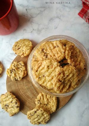 Foto resep Kukis Kacang Oat Coklat #beranibaking