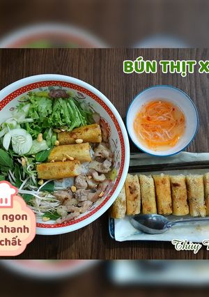 Hình của món Bún thịt xào.