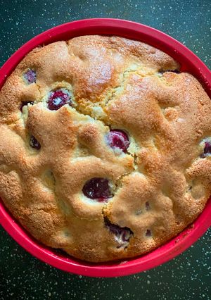 A picture of Turn of Fortune Cake - cherry and yuzu cake.