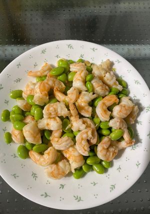 蝦仁炒毛豆 的食譜成品照片