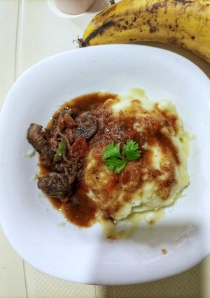 A picture of Creamy mashed potato.