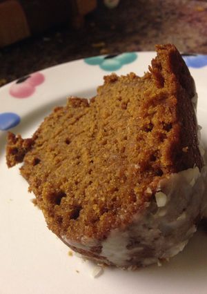 A picture of Molasses pumpkin gingerbread.