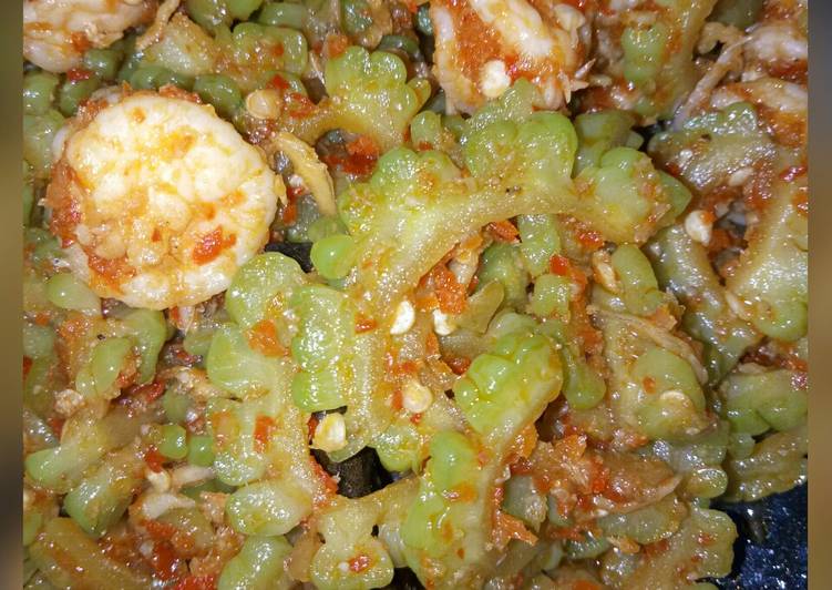 Tumis Pare Udang Teri Anti Pahit