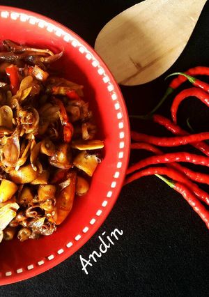 Foto resep Tumis Cumi Asin Ekstra Pedas