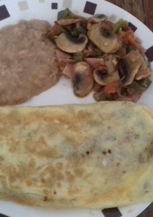 Una foto de Omelette con champiñones