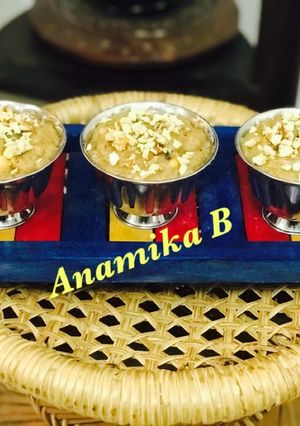 A picture of Bread-Kesari Halwa.