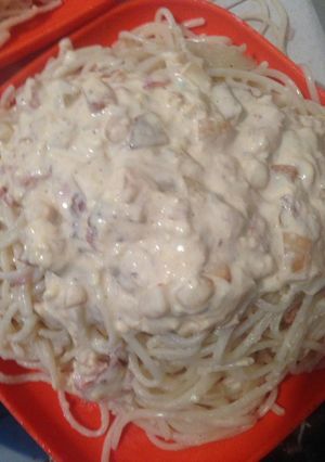 Una foto de Pasta Carbonara
