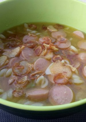 Foto resep Soup sosis makaroni