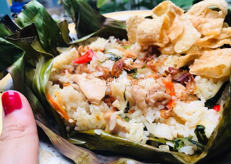 Nasi bakar ayam sederhana