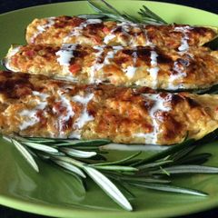 A picture of Stuffed Zucchini.
