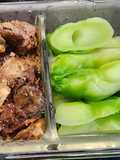 Office Lunch: Braised Carp and Boiled Mam Da Greens