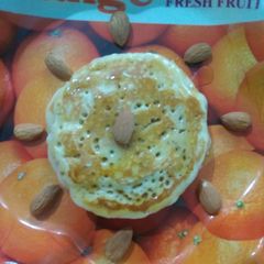A picture of Eggless Almond Pancake.