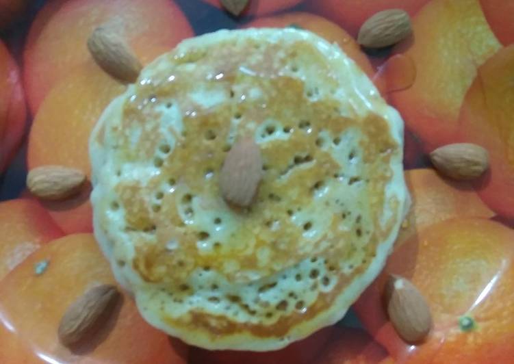 Recipe of Award-winning Eggless Almond Pancake