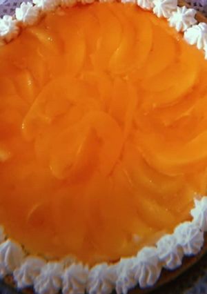 Una foto de Tarta frutal de durazno 🍑