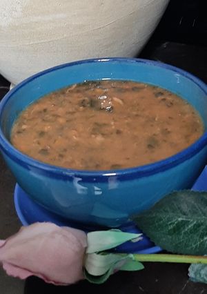 عکسی از دستور آش گندم ، اسفناج و چغندر زمستانه