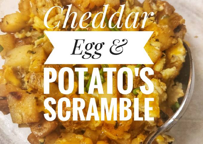 Cheddar Egg & Potato Scramble 🥔🧀🥚