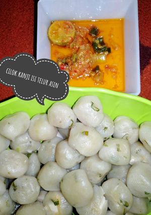 Foto resep Cilok kanji isi telur asin