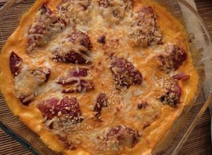 Foto principal de Pimientos de piquillo rellenos de Atún y huevo hervido con salsa